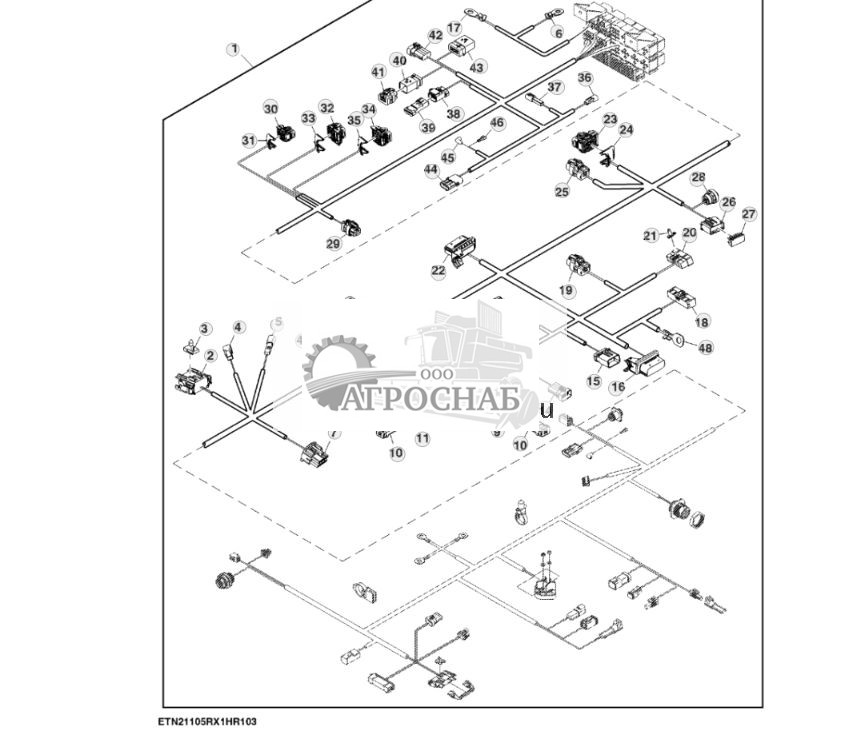 Жгут проводов кабины, процессор CommandCenter™ 4600 поколения 4 (33) ( - 804100) - ST847006 341.jpg